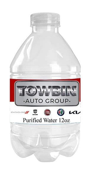 Towbin Auto Group custom label water bottle